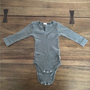 Jamie Kay Essentials Henley Gray Ribbed Kids One Piece